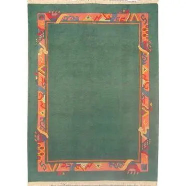 One Of The Kind Indian Hand-Knotted Gabbeh Rug 7'10" X 5'6"